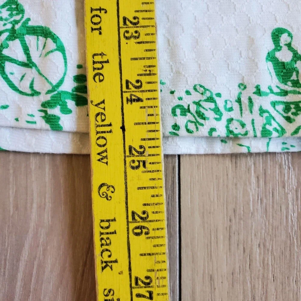 Lilly Pulitzer Dress Womens 0 White Green Strapless Bow Fit Flare Sundress Toile - Picture 6 of 6